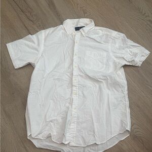 Ralph Lauren White Casual Button Down Shirt
